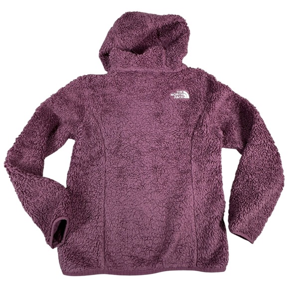 The North Face Girls Purple Suave OSO HiPile Fleece Zip Hoodie Jacket Size S 7/8 - Picture 2 of 16